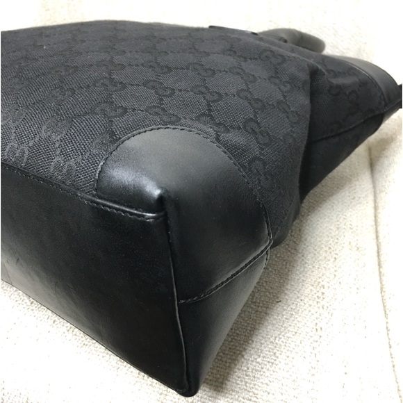 Authentic GUCVI black monogram canvas tote bag - Picture 14 of 16
